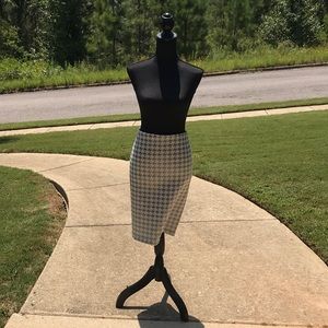 Silver/White Pencil Skirt Sz 12